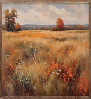 Autumn Field With Orange